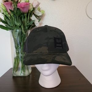Camo Print Mermaid Logo Black Snapback